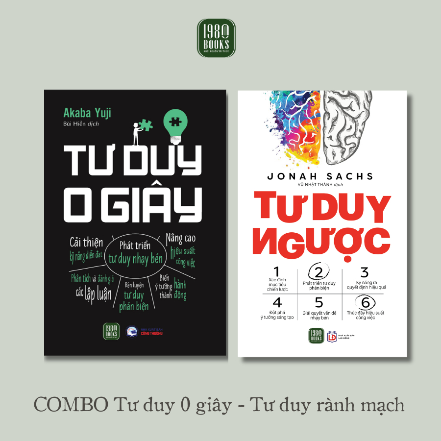 หนังสือ - Inverted Thinking + 0 Second Thinking Combo - 1980books Bookstore