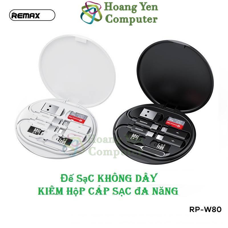 สายชาร์จมัลติฟังก์ชั่น Remax RP-W80 7 in 1 - แท่นชาร์จไร้สาย กระเป๋าพกพาสะดวก - - คอมพิวเตอร์ Hoang 