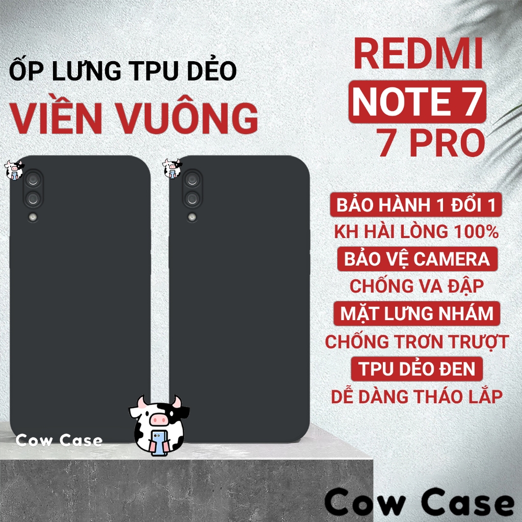 Redmi Note 7, Redmi 7, Note 7 Pro Case With Cowcase Square Edge | เคสโทรศัพท ์ Xiaomi ปกป ้ องกล ้ อง TRON อย ่ างครอบคลุม