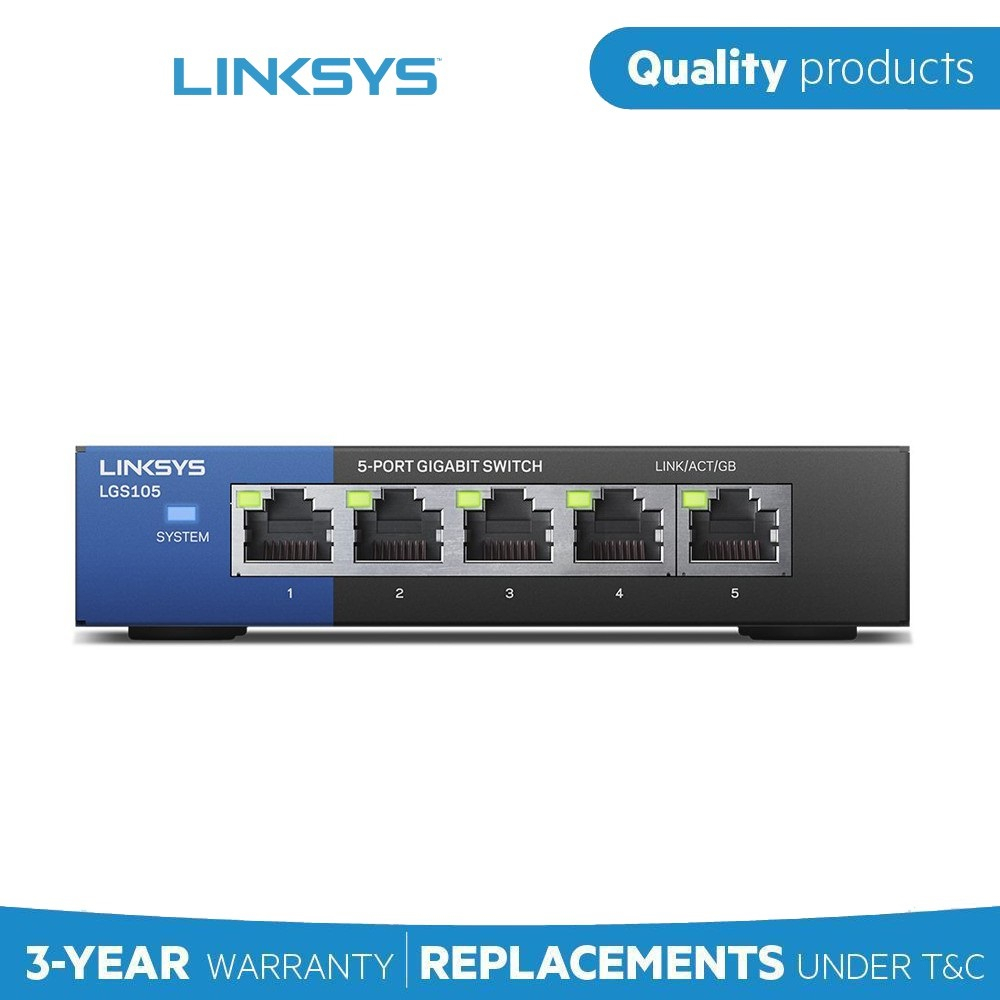 LINKSYS LGS105 5 พอร์ต Gigabit Network Switch - ตัวแทนจําหน่ายอย่างเป็นทางการ
