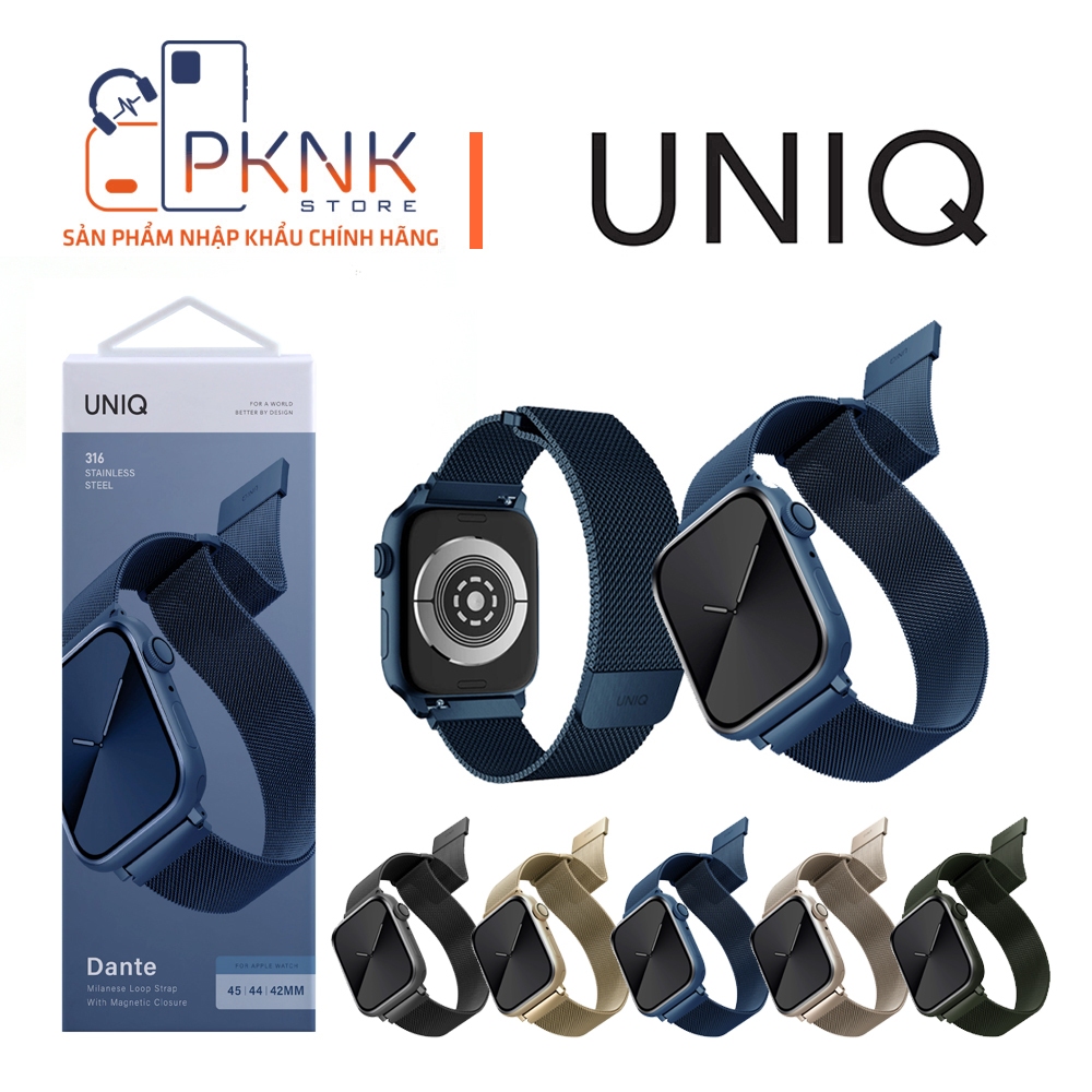 Uniq DANTE สายเหล็กตาข่าย (44/42/44mm) สําหรับ Apple Watch Series 1~8/ SE