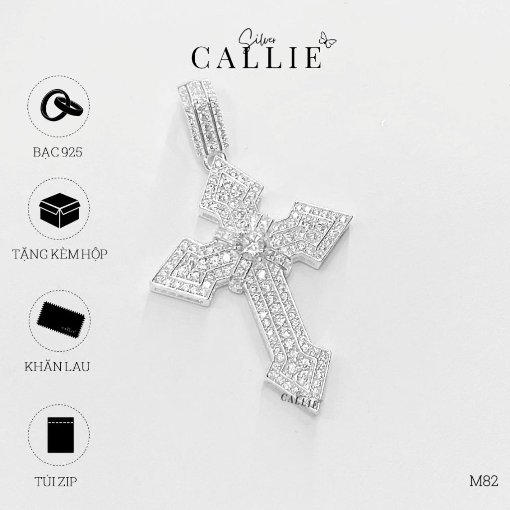 M82 - Callie Silver cross หินเล็ก