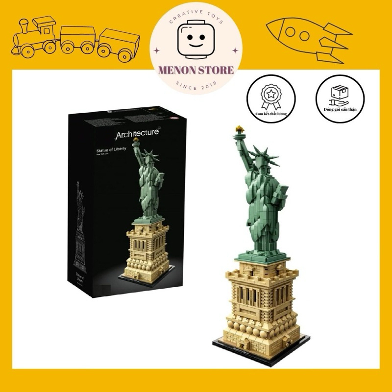 ประกอบของเล่น 20042 21042 รูปปั้นอเมริกันของเสรีภาพ - ปริศนาอัจฉริยะ