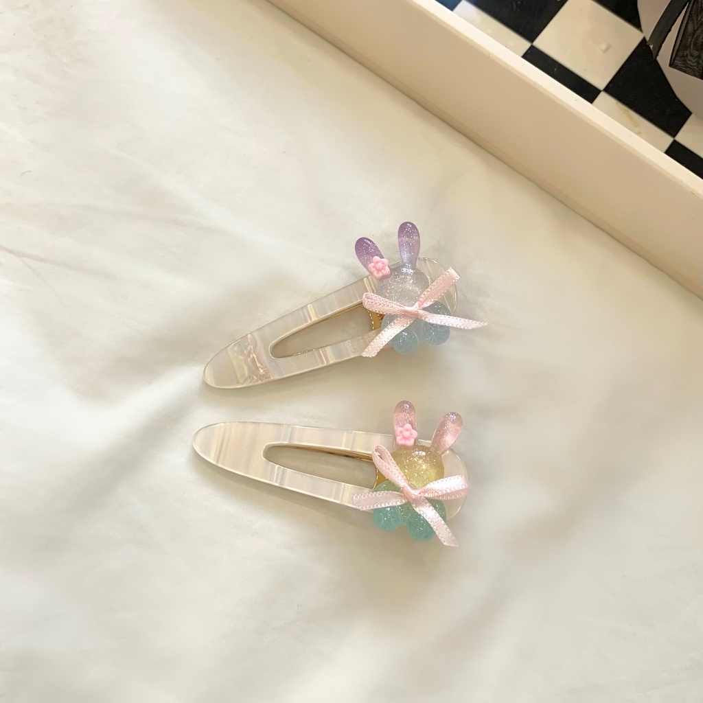 คลิปกระต่าย Modleaf Ribbon สุดน่ารัก คลิปปากเป็ดเกาหลี