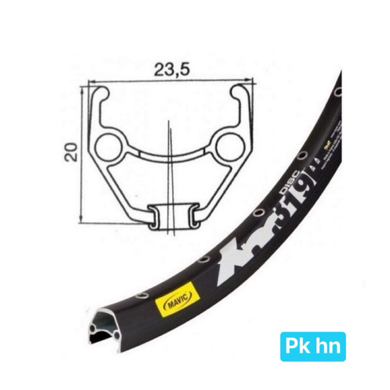 Mavic 319 อลูมิเนียมจัดฟันสําหรับจักรยานขนาด 27.5 อลูมิเนียม 2 ชั้นระดับพรีเมี่ยมพร้อมน้ํายาเคลือบแน