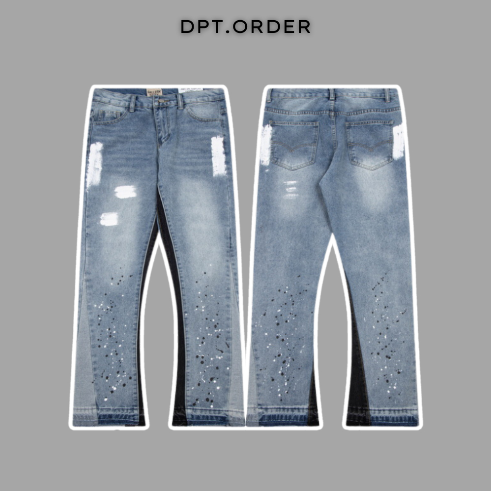 (คุณภาพดีที่สุด) กางเกงยีนส์ Gallery Dept Flared คุณภาพสูง