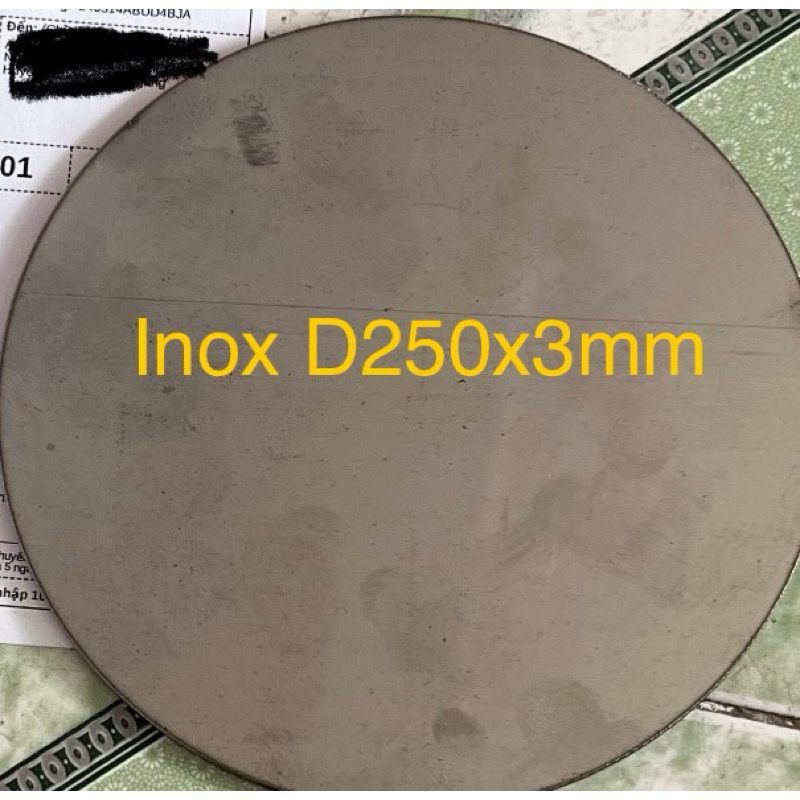 จานกลมสแตนเลส 304 D250x3mm