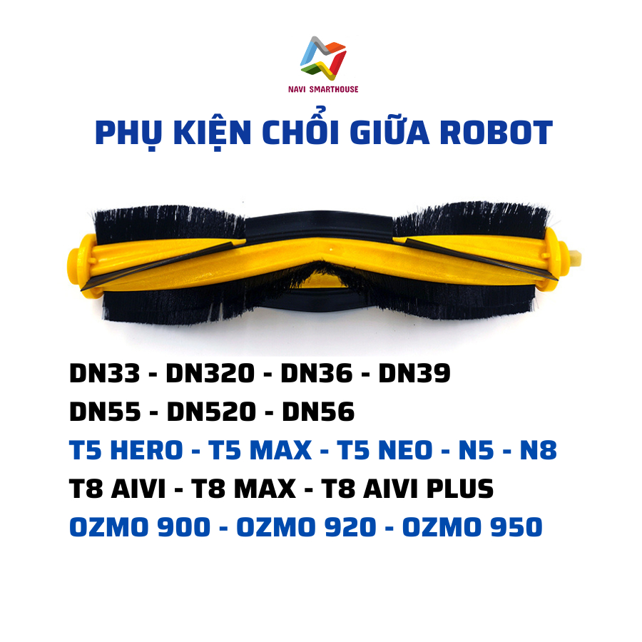 Deebot DN33, DN55, T5, T8, N8, T9 อุปกรณ์เสริมเครื่องดูดฝุ่นหุ่นยนต์แปรงกลาง, แปรงหลัก, แปรงบิด