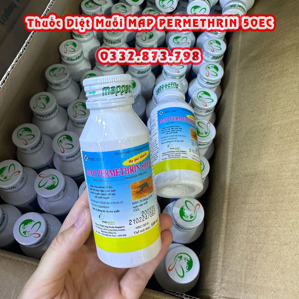 Map Permethrin เครื่องดักยุง 50EC (ขวด 100ml) - สินค้าอังกฤษ