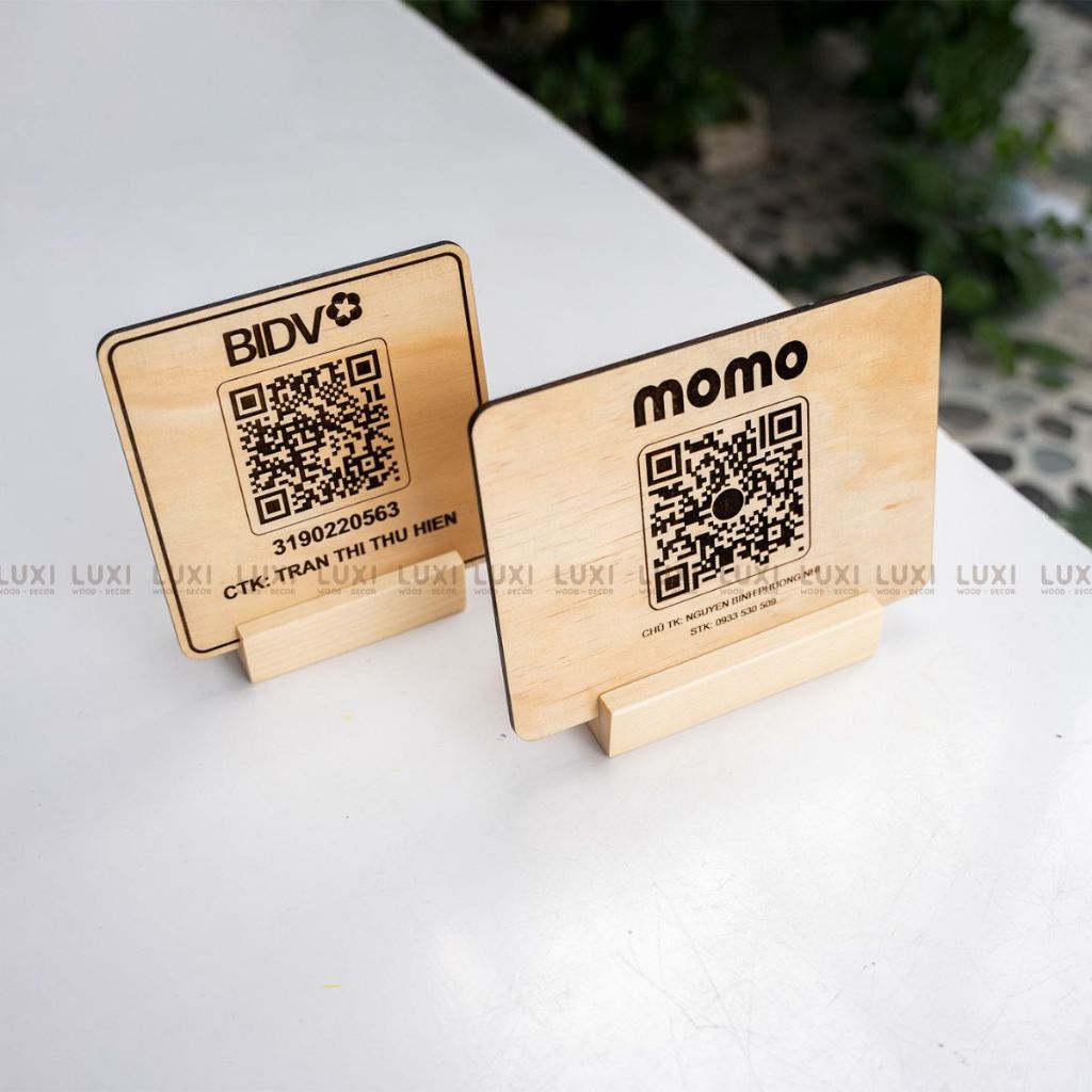 HCM l WOODEN SALES TABLE TABLE, BEAUTIFUL SMALL WOODEN QR TABLE - LUXIDECOR HCM