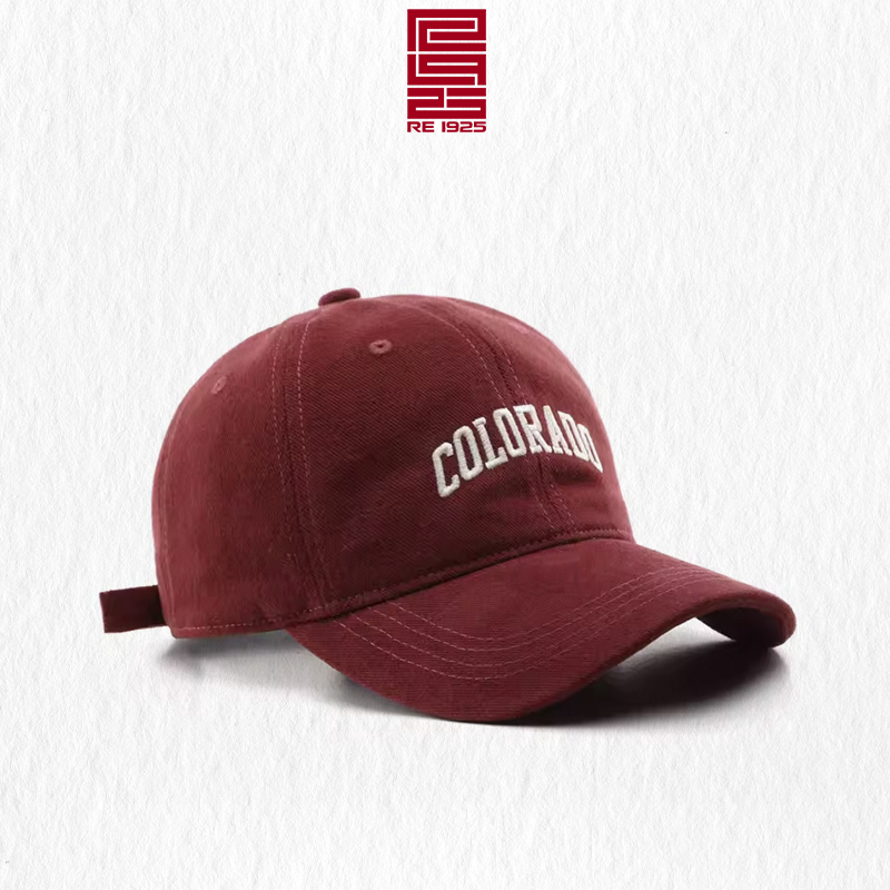 หมวกเบสบอลธรรมดา Re1925 Studio - หมวกเบสบอลชายและหญิง unisex ผ้าฝ้าย 100% COLORADO พื้นฐานเกาหลีธรรม