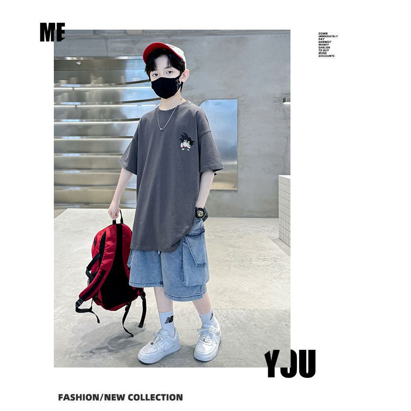 (SB145) ชุดเซทผู้ชายไซส์ใหญ่ เสื้อเชิ้ตผ้าฝ้าย sodoku กางเกงยีนส์ขาสั้น จาก 1m2 - 1m7