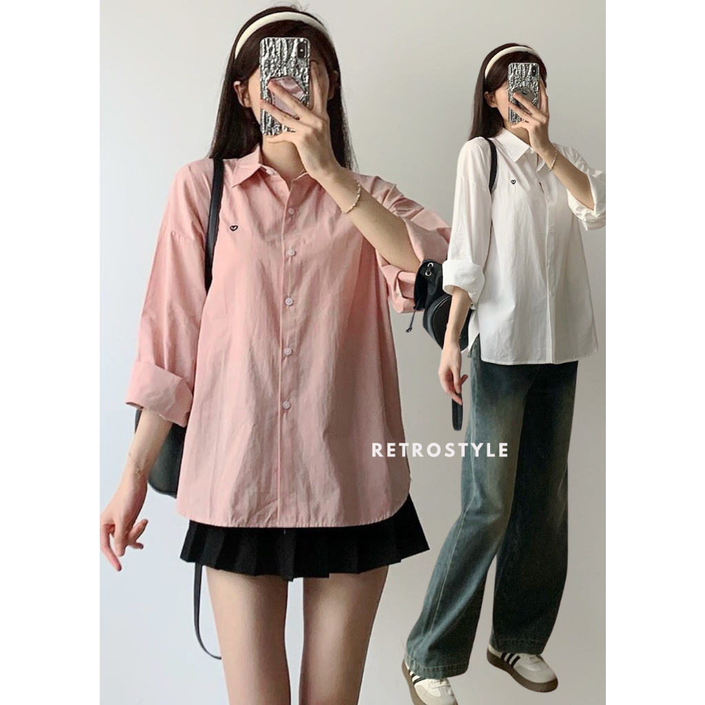 เสื้อเชิ้ตปักหัวใจผู้หญิง - Retrostyle - Somitheutim011_P7K2