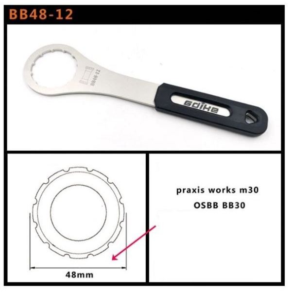 GDike BB4812 เครื่องมือเพลาศูนย์จักรยานเปิด BB Praxis M30 / OSB BB30