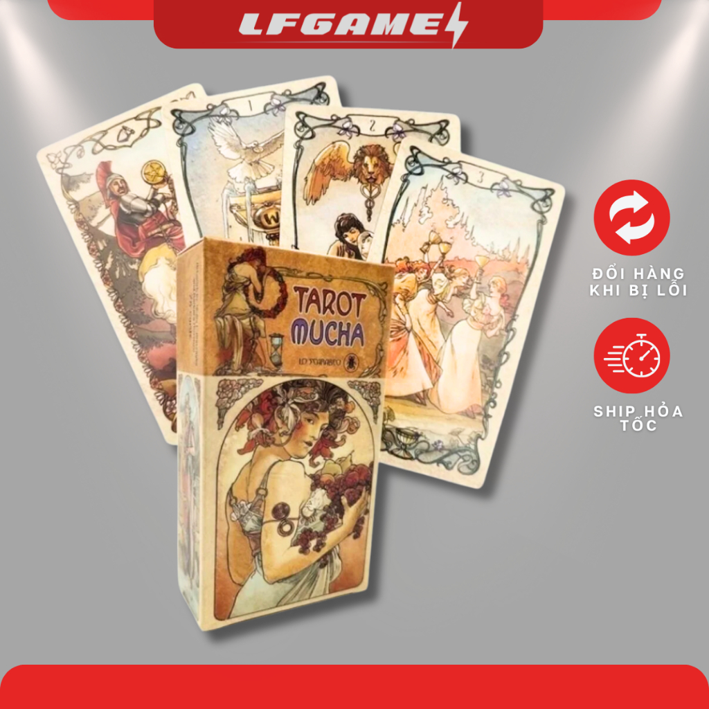 MUCHA TAROT Tarot Deck ขนาดมาตรฐานภาษาอังกฤษ [BUY ANY 2 SETS AND GET A PURIFYING STONE]