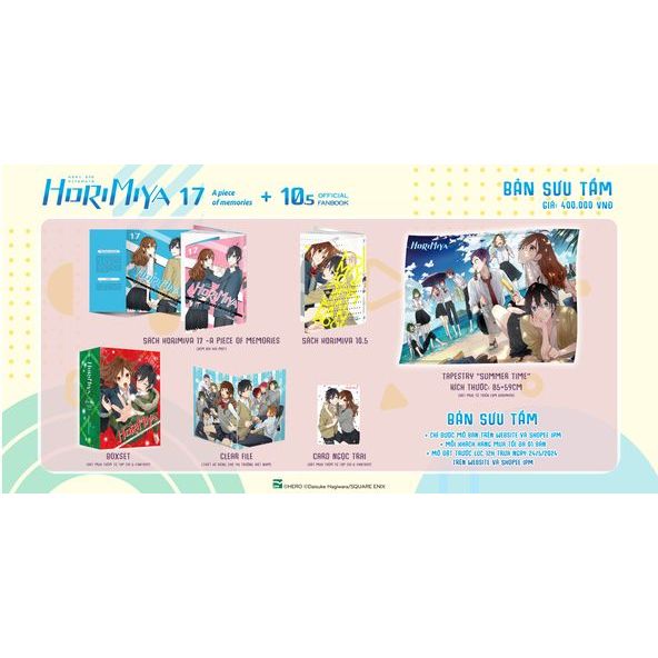 Boxset Horimiya 17 + 10.5 Official FanBook - Collectors Edition