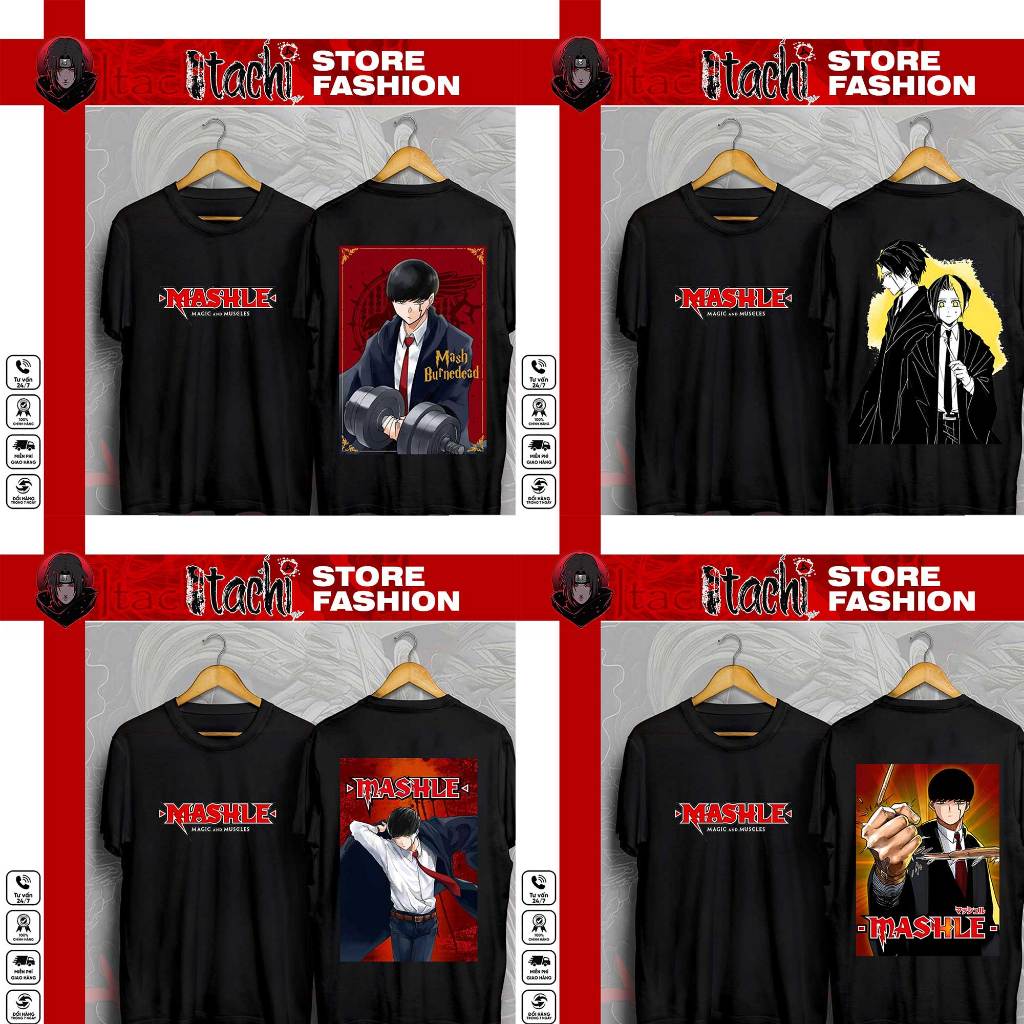 Mashle: เสื้อยืดเวทย์มนตร์และกล้ามเนื้อเสื้อยืดอนิเมะแขนสั้นพิมพ์ลาย Mashle ผ้าฝ้ายสุดเท่ |ร้านค้า
