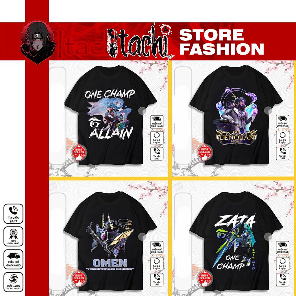 เสื้อ Moblie Lien Quan, เสื้อ Florenino, Zata, Allain, Omen, Elsu Cool Print