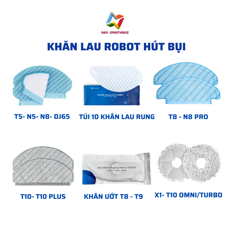 Deebot DD, DT, DJ, DE, DN, T5, T8, T9, T10, N9+, X1 ผ้าทําความสะอาดอุปกรณ์เสริมเครื่องดูดฝุ่นหุ่นยนต