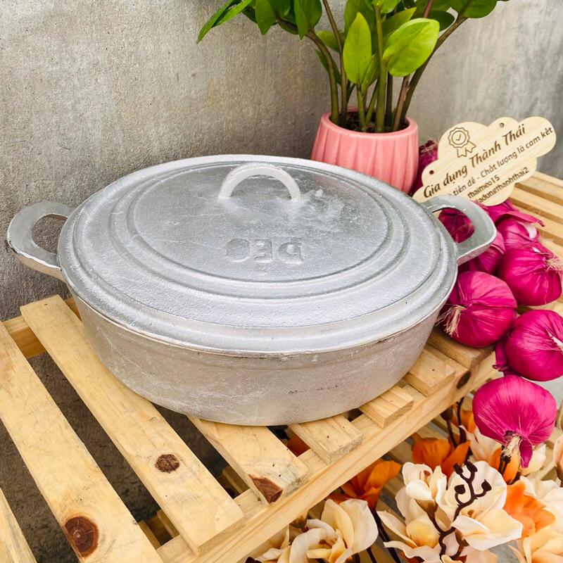 กระทะเหล็กหล่อก้นแบนพร้อมฝาปิด -26CM- 29 CM ฝาเหล็กหล่อ - FRYING, FRYING, STIR-FRYING, WAREHOUSE - ข