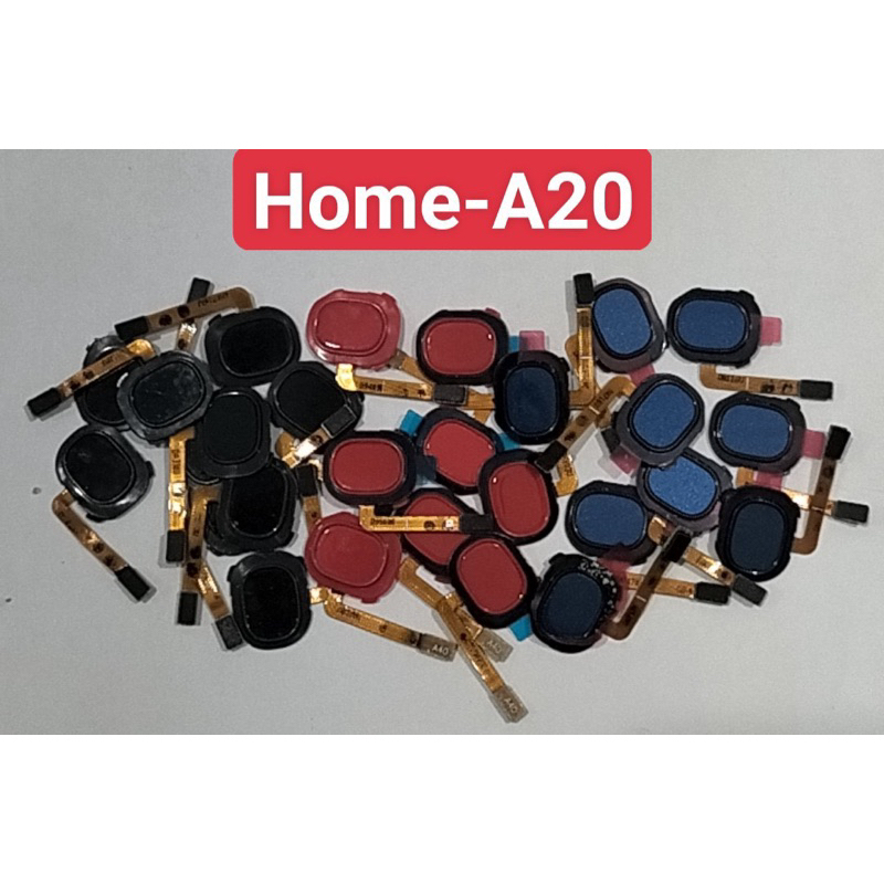 ปุ่มเปิดปิดบ้านสําหรับ samsung a20/flex cable samsung a20/home samsung a20 ต้นฉบับใหม่