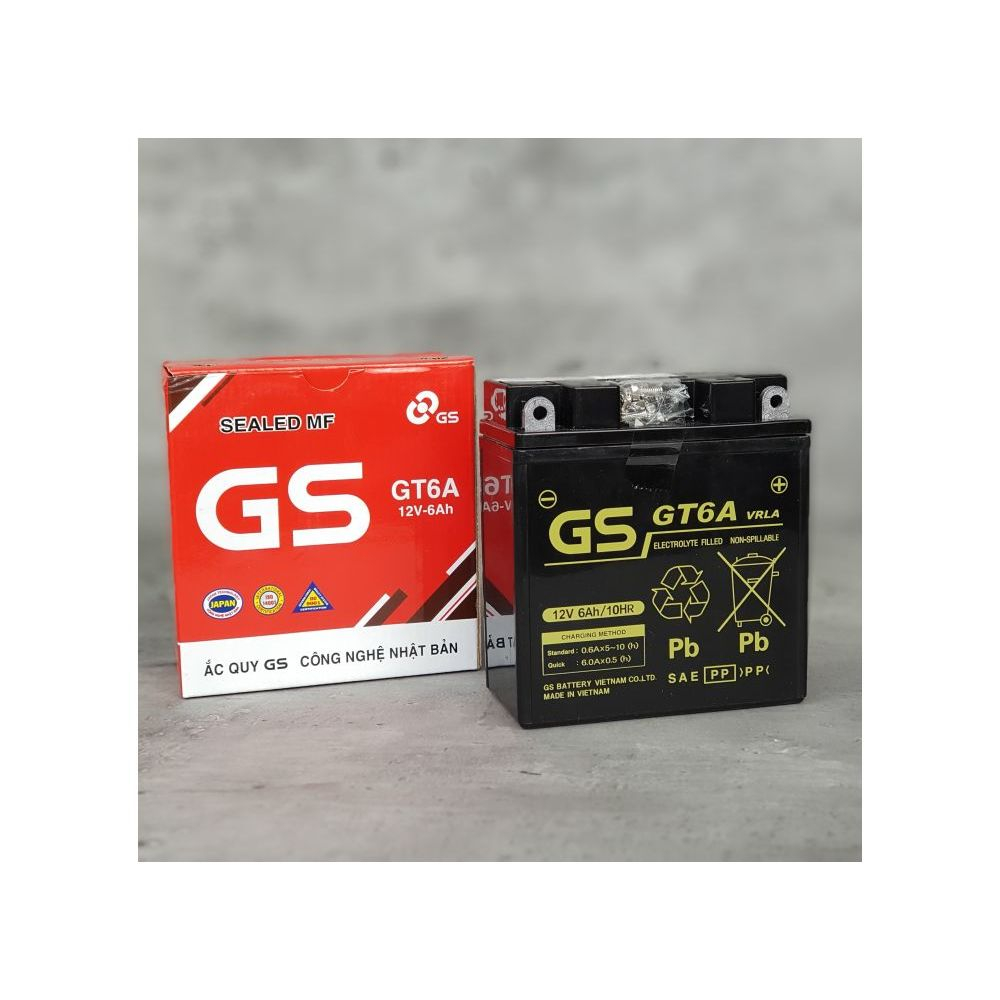 GS GT6A แบตเตอรี่มอเตอร์ไซค์ (12V - 6AH)
