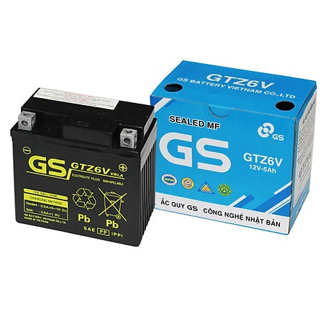 GS GTZ6V แบตเตอรี่มอเตอร์ไซค์ (12V - 5AH)