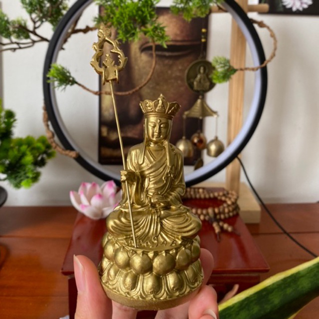 รูปปั้นจิ๋วของพระกษิติครภโพธิสัตว์ สูง 10 ซม. สําหรับตกแต่งบูชาขนาดเล็ก พุทธตกแต่ง ของจิ๋ว