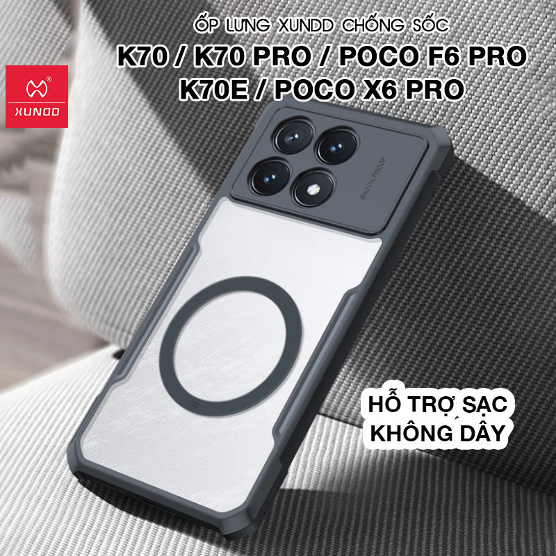 XUNDD Redmi K70/ K70 Pro/ POCO F6 Pro/ K70E/ POCO X6 Pro Case - รองรับการชาร์จไร้สาย (BEETLE MAGNETI
