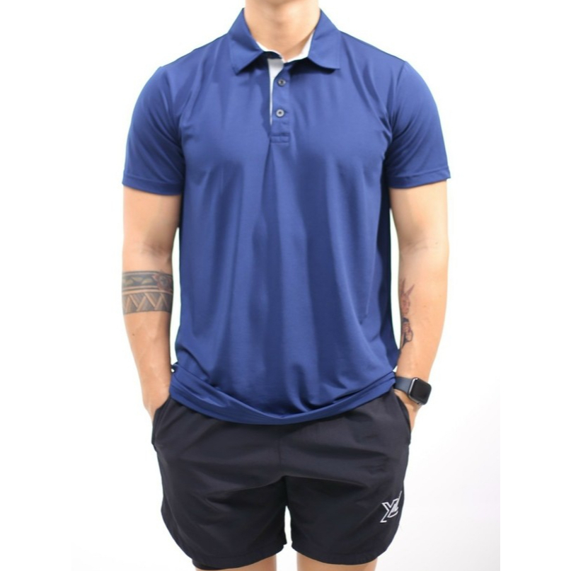 เสื้อโปโลผู้ชายคอปก ยางยืดเย็นคุณภาพสูง ยืด 4 ทิศทาง MS.CHIC Shop ทรงเบสิค