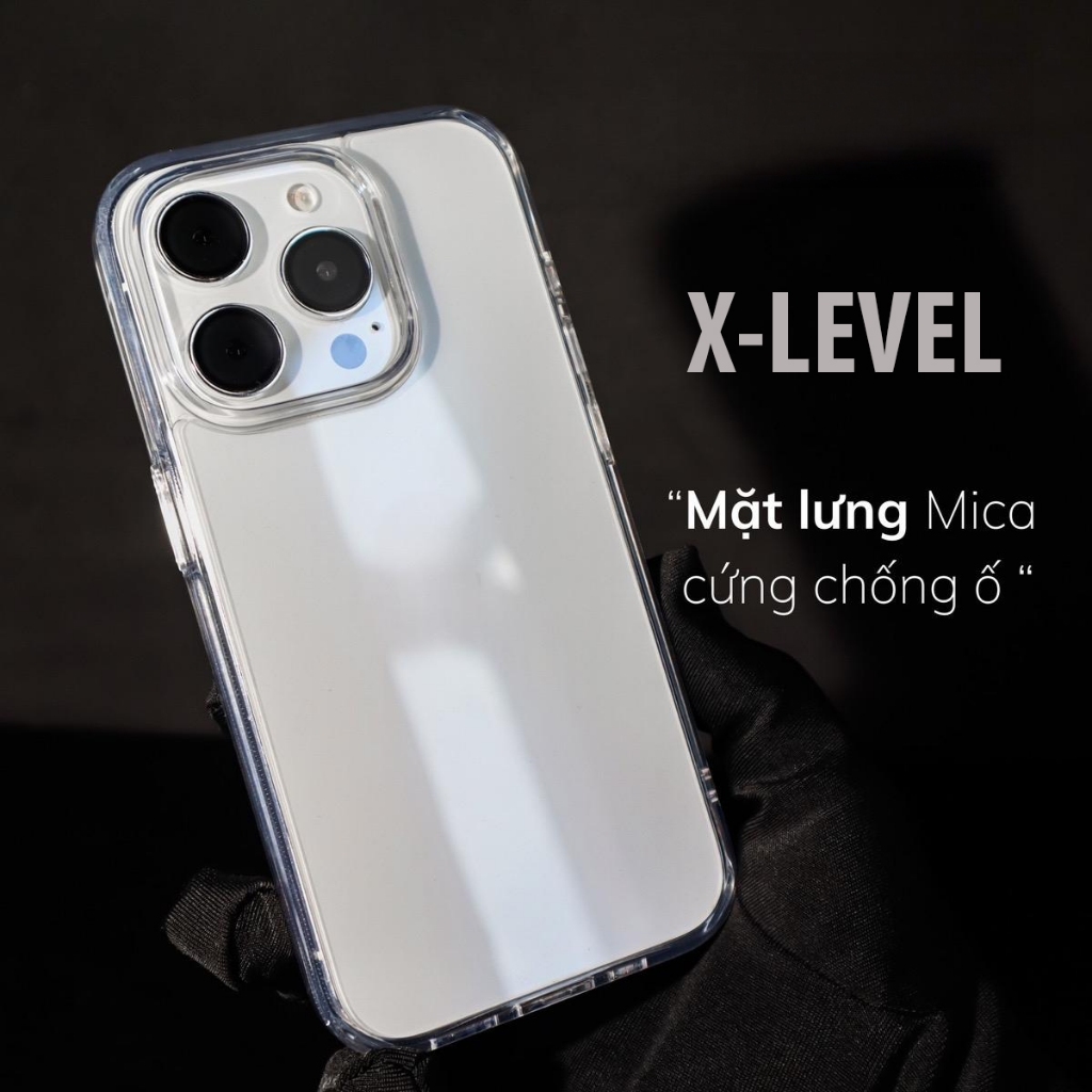 X-Level Crystal Ice เคสใสป้องกันรอยขีดข่วนสําหรับ iPhone 16 15 14 13 12 11 Pro Max Plus