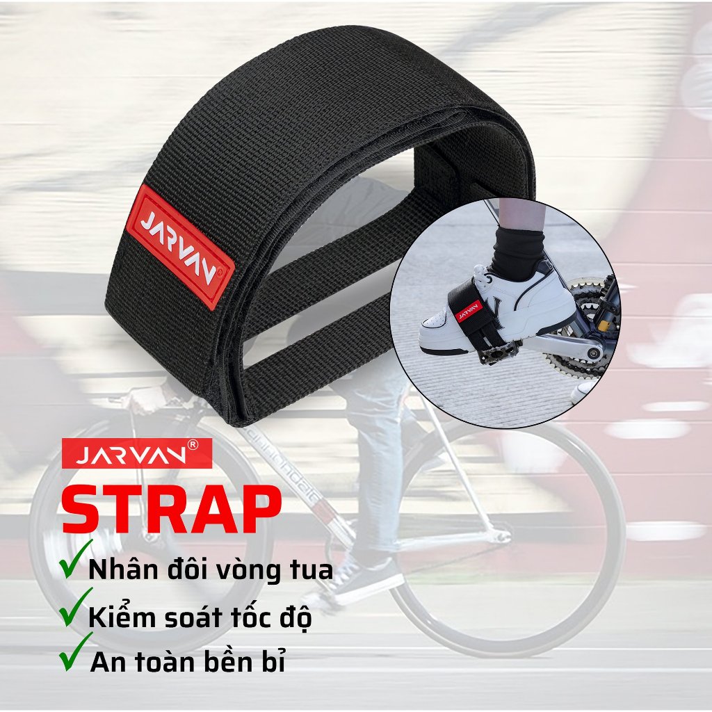 Fixed Gear JARVAN Strap With Pedal Pedal, Bicycle Pedal Fixed Strap , เหมาะสําหรับจักรยานทุกประเภท , Sturdy, form