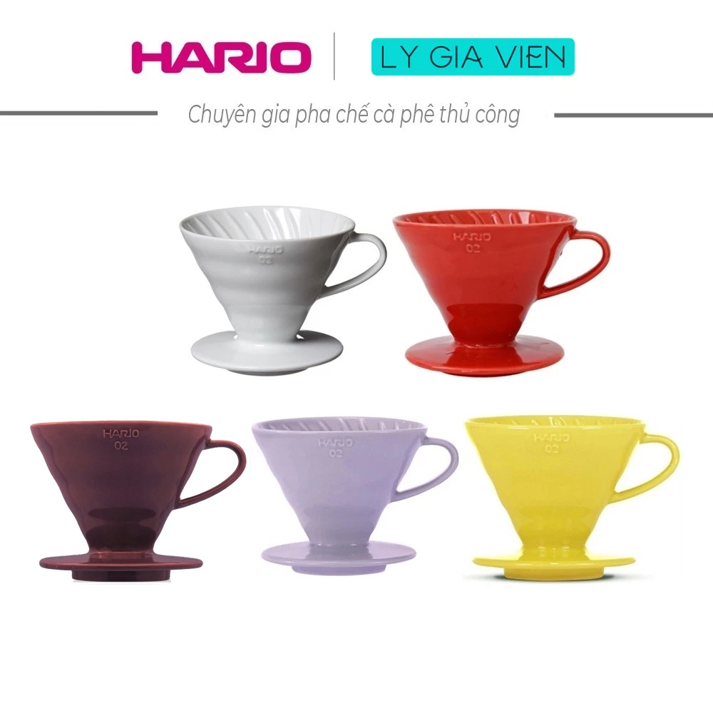 Hario V60 Ceramic Dripper VDC-02W - ขนาด 02 สีขาว ญี่ปุ่น
