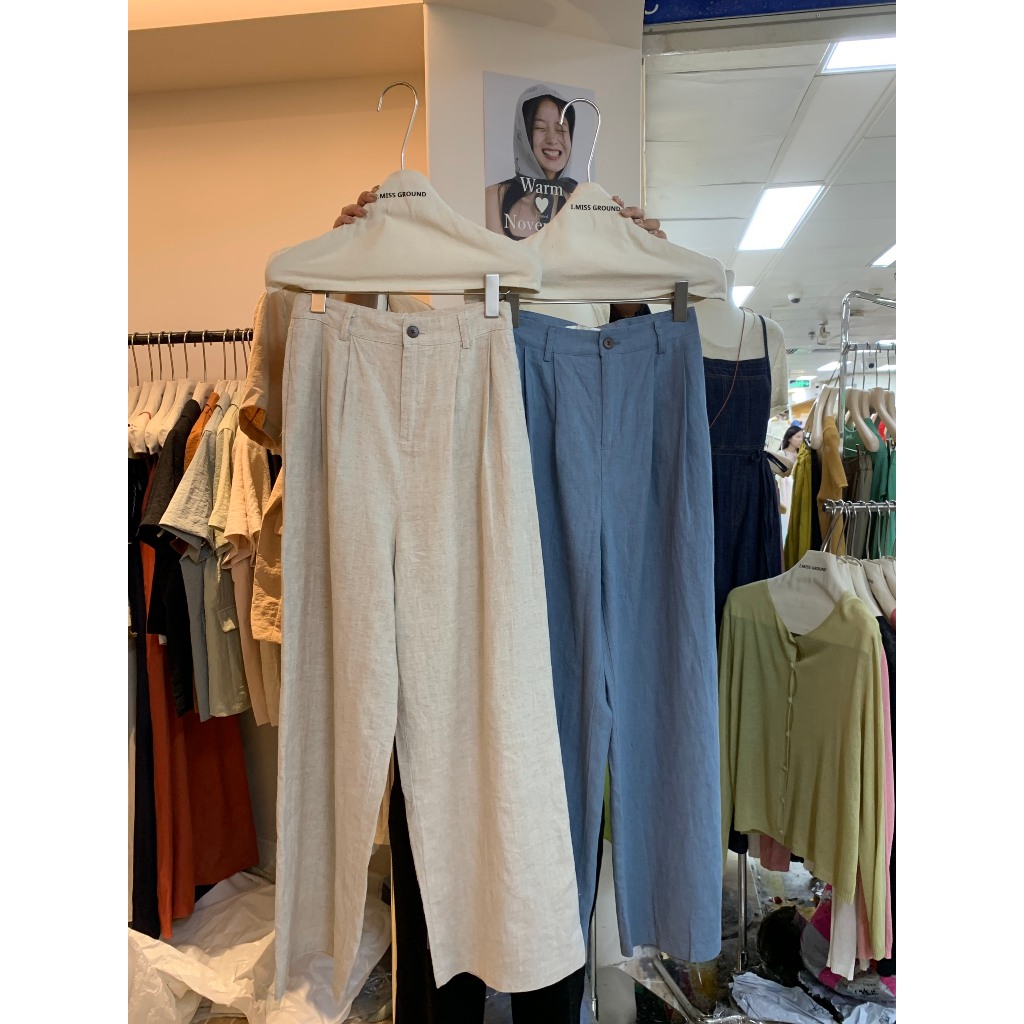 LA CHARMÉ | กางเกงชั้นในผ้าลินินติดกระดุมยางยืด 1 เม็ดด้านหลัง 60339 ism