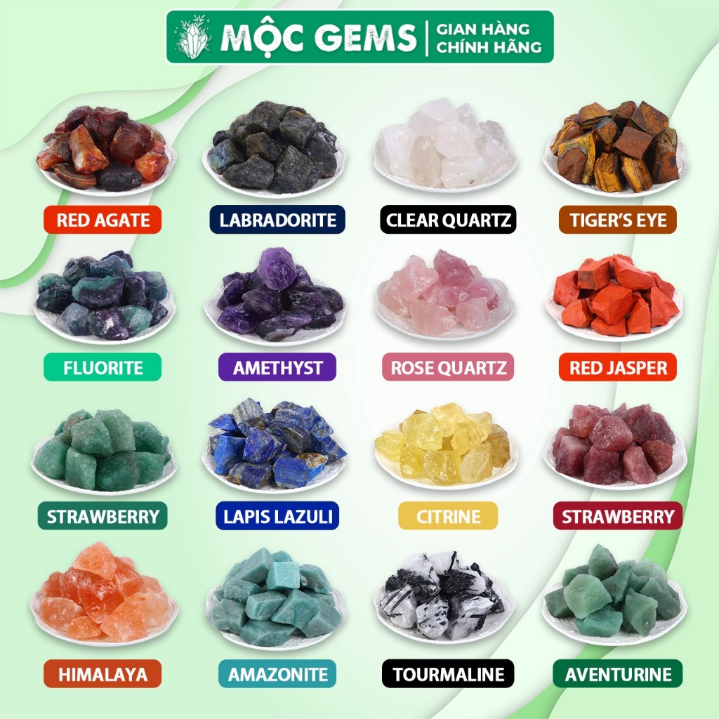อัญมณีหินดิบ 20 ชนิด (หินดิบ) สําหรับตกแต่งบ้าน, Reiki และสมาธิ