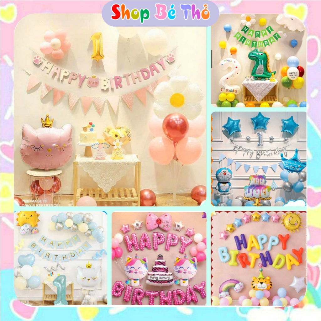 (Ho Chi Minh Express) รวมชุดลูกโป่งสําหรับตกแต่งอาบน้ําวันเกิดและเด็กทารกสําหรับเด็กชายและเด็กหญิงชุ