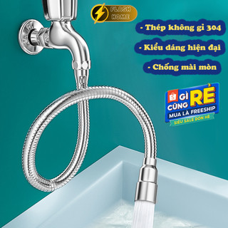 Dây nối vòi nước vạn năng, xoay 720 độ chất liệu inox 304 chống gỉ, chịu nhiệt sử dụng đa năng cho nhiều loại vòi