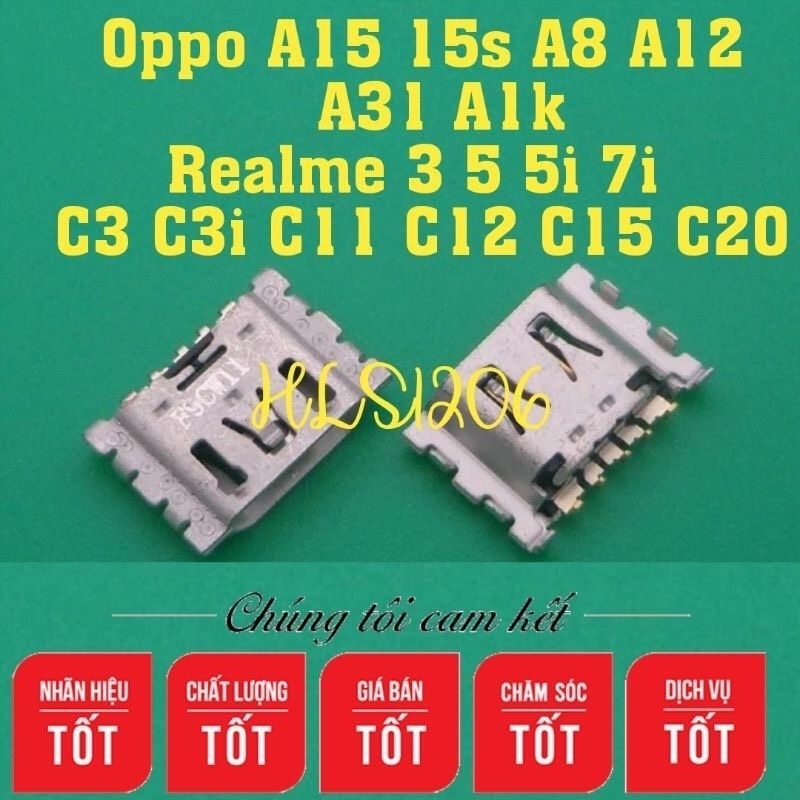 พอร์ตชาร์จแบบถอดได้สําหรับOppo A15/A5s/A1k/ c2/c11/c12/5i/c3/c3i/C15/C21Y/Realme 3/A12/A17/A17k