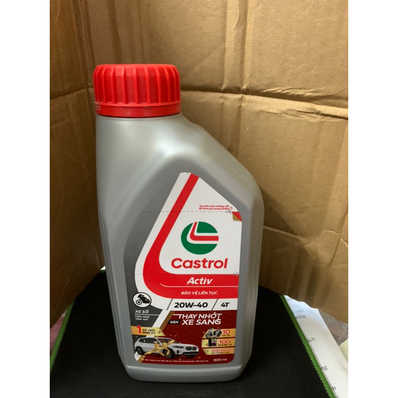 Castrol Activ 20W40 0.8 ลิตร น้ํามันมอเตอร์ไซค์ - สินค้าแท้