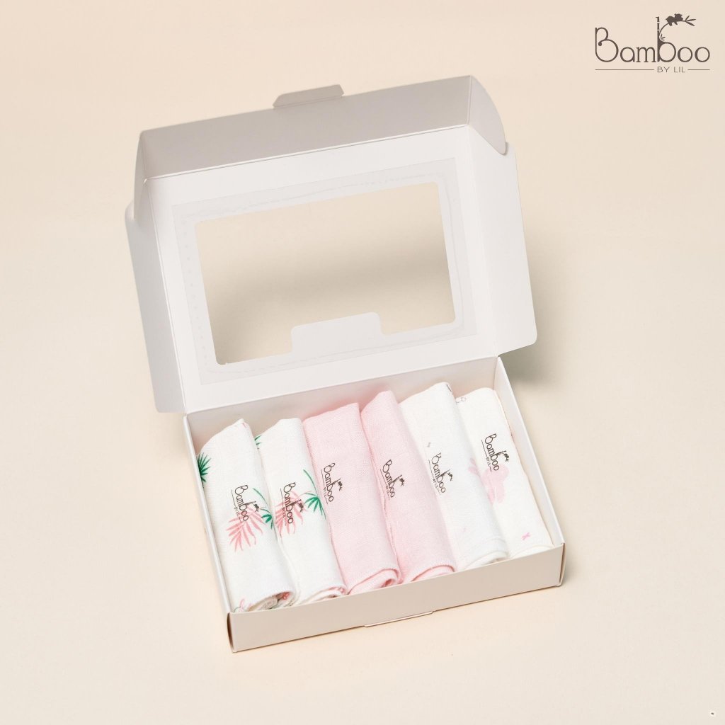 ผ้าเช็ดตัวนม ผ้าเช็ดตัวใยไผ่ Bamboo By Lil ลายนุ่มลื่นสําหรับเด็กทารก