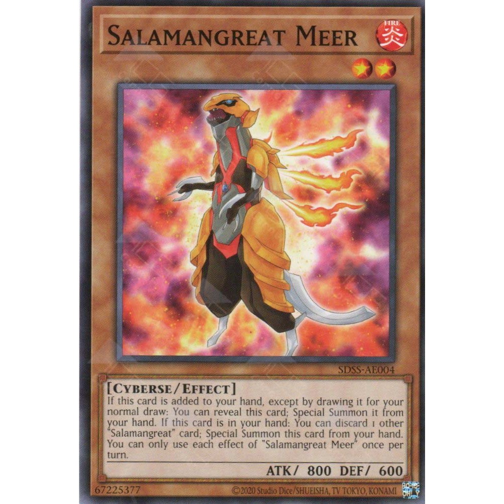 [Yugioh Funny Shop] การ์ด 1 ใบ SDSS-AE004 Salamangreat Meer (N)