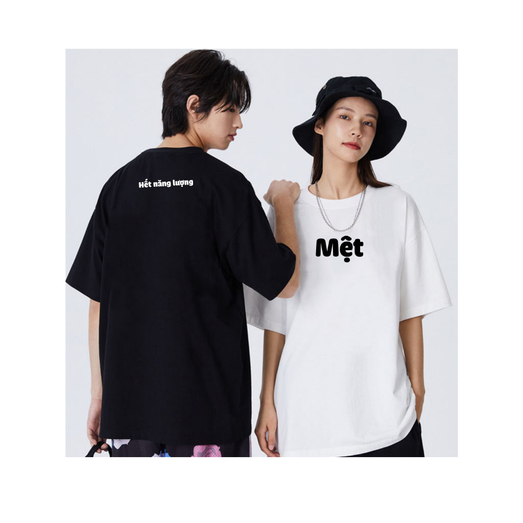เสื้อยืด Unisex ของแท้ Localbrand พร้อมพิมพ์ตัวอักษร Tyred - ไม่มีพลังงาน ผ้าคอตตอนมาตรฐาน 250msg