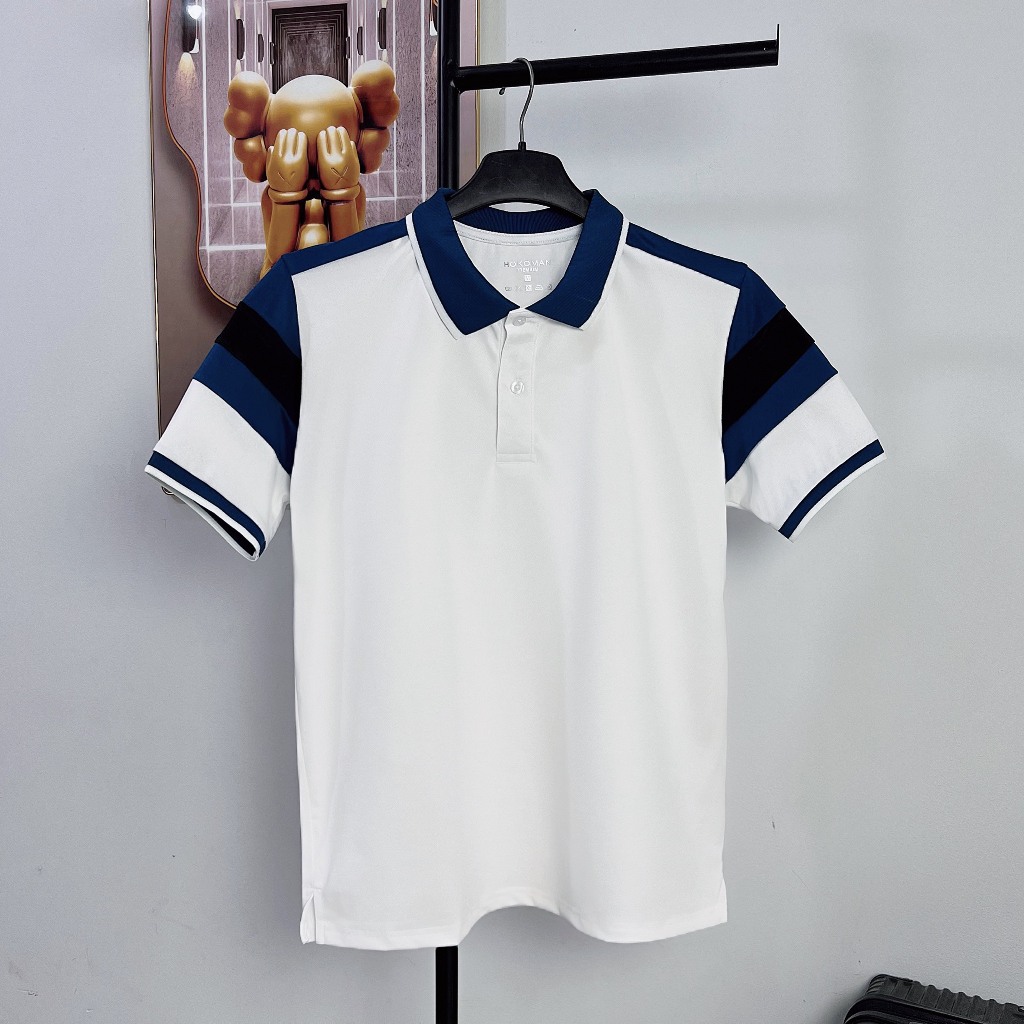 POLI [PLP.2] เสื้อโปโลโพลีจระเข้ชายคอและแขนเสื้อแฟชั่น ความสง่างามเรียบง่าย Menswear Top