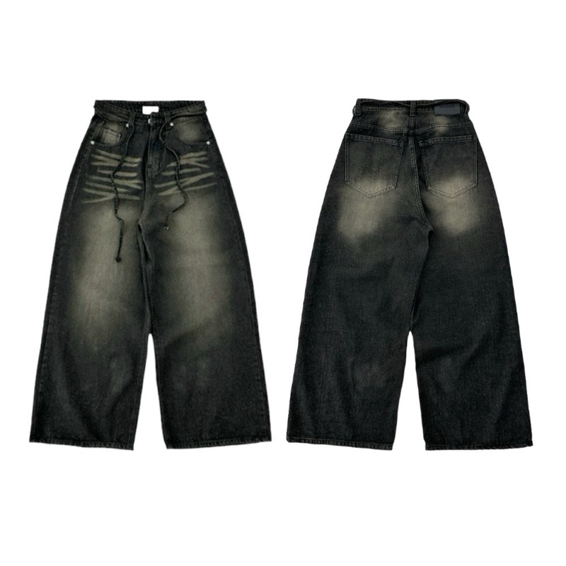 Wide-let ROPE BAGGY JEANS