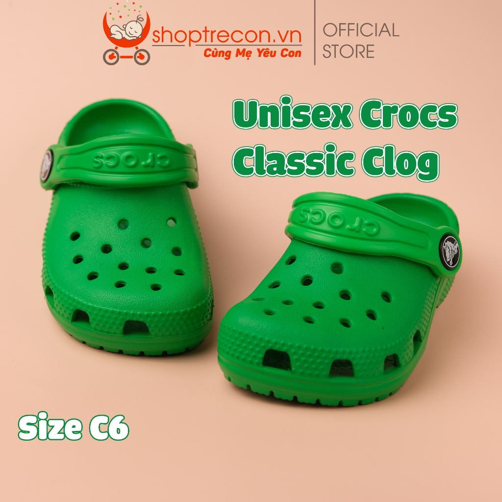 รองเท้า Crocs Classic Mule ทุกเพศสีเขียวขนาด US C6