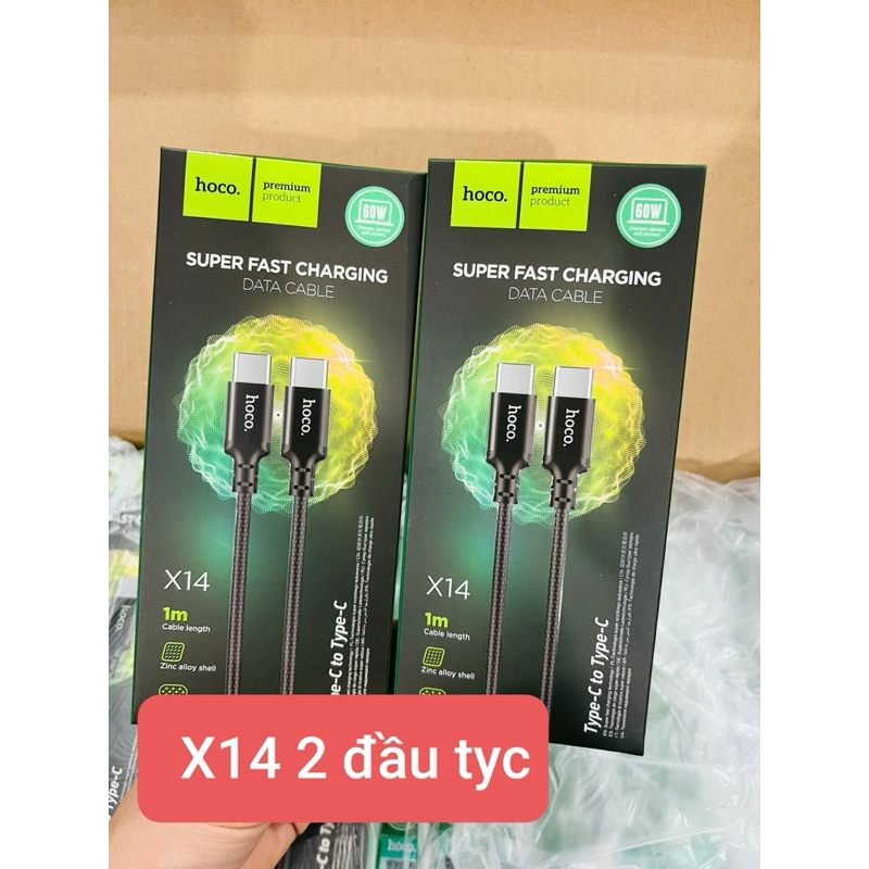 ขายส่ง Hoco สายเคเบิล TypC 2 หัว รหัส X14 X59 X88 X89 DU35