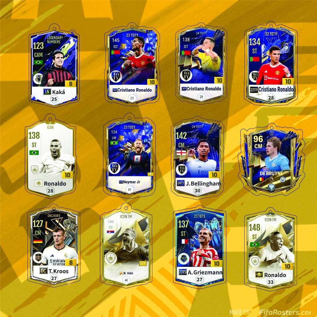 TOTY ซีซั่น 24 พวงกุญแจการ์ดเครื่องเล่น - FO4 (FC ONLINE)