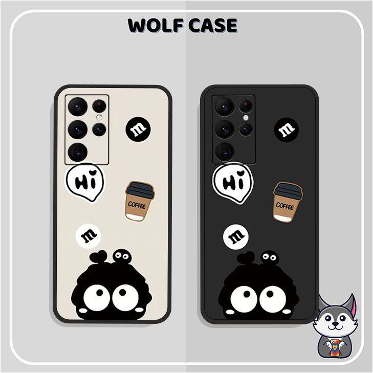 SamSung S22 5G - S22 Plus (S22+) - S22 Ultra 5G Case พร้อมภาพถ่าน BLACK BALL น่ารัก