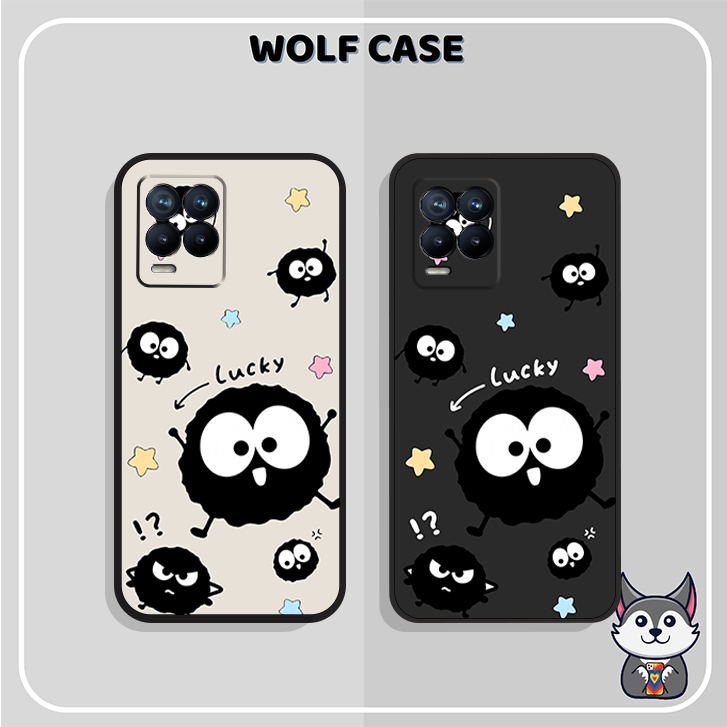 BLACK UV/Flexible Case สําหรับ Realme 8/ 8 Pro น่ารัก BLACK BALL รูปทรงถ่าน