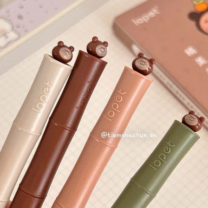 Set 4 ชิ้น LOPET CAPYBARA PENS ROTATE 360 (ภาพจริง) - ร้านchun